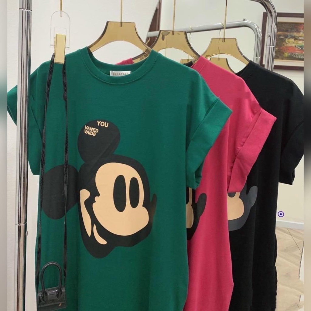 Đầm Bầu Váy Bầu Mùa Hè Dáng Xuông Họa Tiết Mickey Xinh Xắn Trẻ Trung HD2929 Honey Mommy