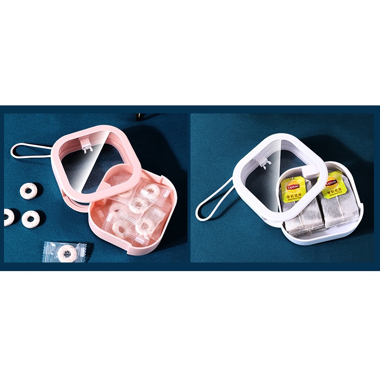 Hộp Đựng Tăm Bông / Tăm Xỉa Răng Để Bàn Bằng Nhựa Đa Năng Tiện Dụng