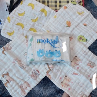 🔆🌈🌿 Set 5 khăn xô rửa mặt 6 lớp 🌿🌈🔆
