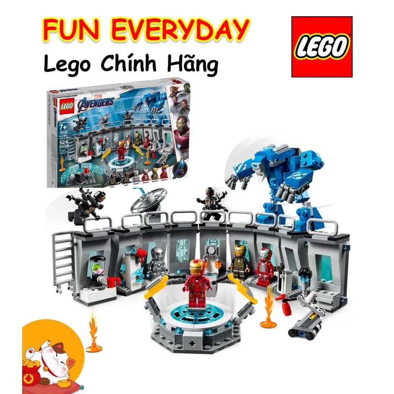 Lego 76125 - Phòng Chứa Áo Giáp Của Người Sắt - Iron Man Hall of Armor [Chính hãng]