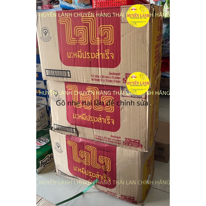 Thùng Tôm Mì Ăn Liền WaiWai Thái 30 Gói