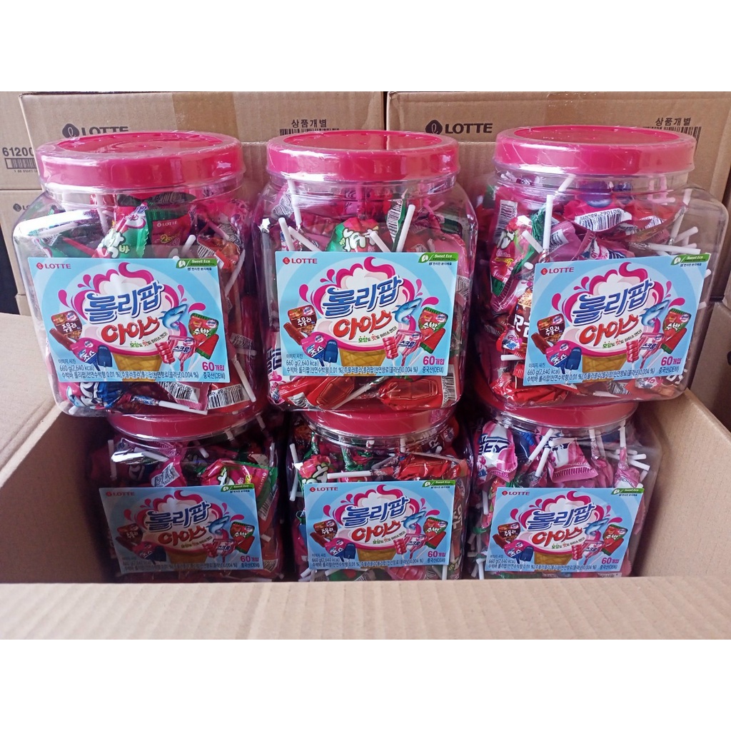 Kẹo Mút Lollipop Lotte Túi 12 Chiếc