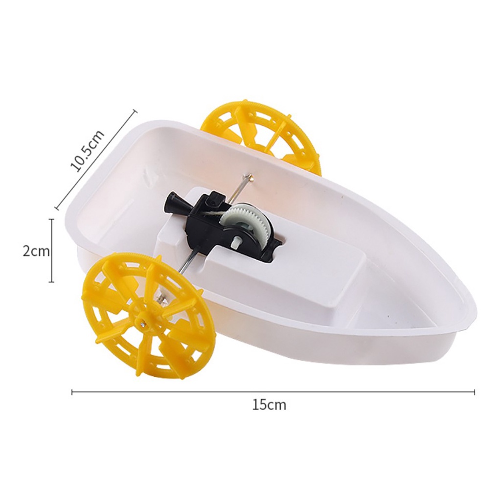 Đồ chơi trẻ em S38 thông minh sáng tạo STEM  mô hình lắp ráp thuyền đánh cá đa năng kéo cót