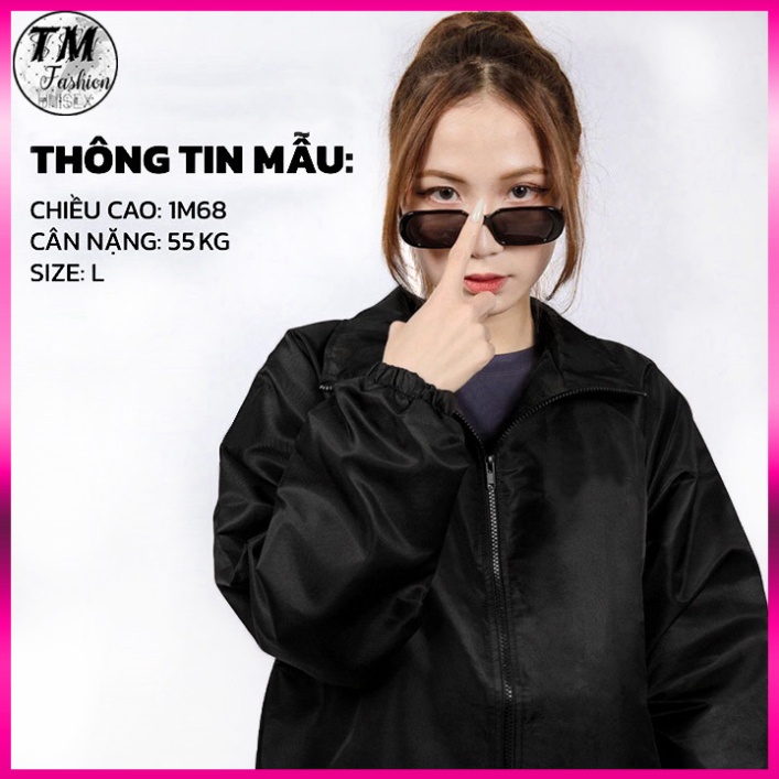 Áo Khoác Dù Jacket Basic Unisex - Áo Gió Trơn 2 Lớp Form Rộng