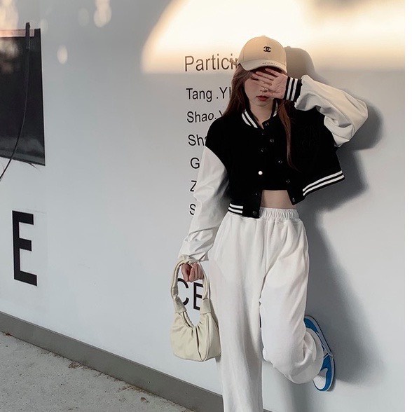 Áo Khoác Bomber Dù Croptop Trơn Siêu Đẹp Camshop
