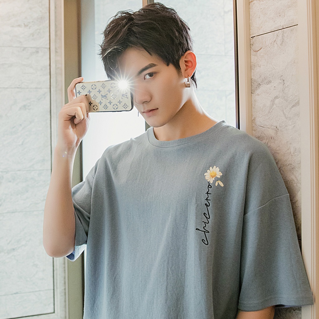 Áo Thun Nam Nữ Mùa Hè Unisex Form Rộng Tay Lỡ Họa Tiết In Hoa Cúc Thời Trang Zenkonu TOP NAM 263