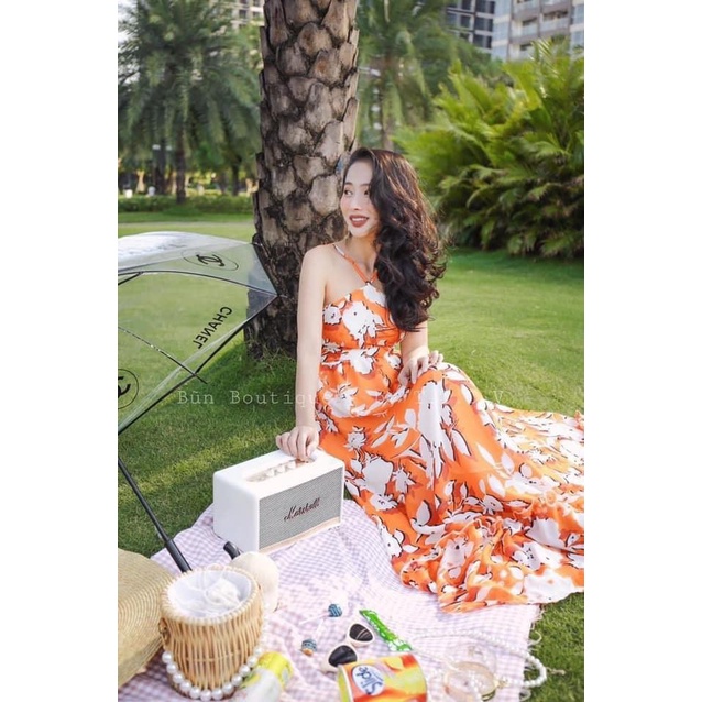 (SIÊU SALE) ĐẦM MAXI VOAN HOA THIẾT KẾ SANG TRỌNG , SÀNH ĐIỆU - TÔN DÁNG CHO CÁC NÀNG