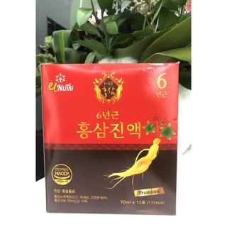 Hộp hồng sâm nước 6 năm tuổi elutri 15 gói * 70ml - hàn quốc