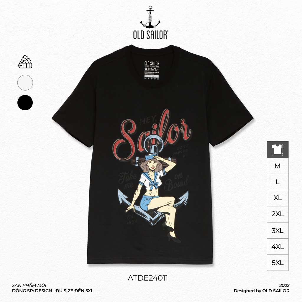 Áo Thun Nam Tay Ngắn Hoạ Tiết OLD SAILOR Form Slimfit Chất Liệu Cotton Co Giãn 4 Chiều Mát Lạnh Thoáng Mát BigSize