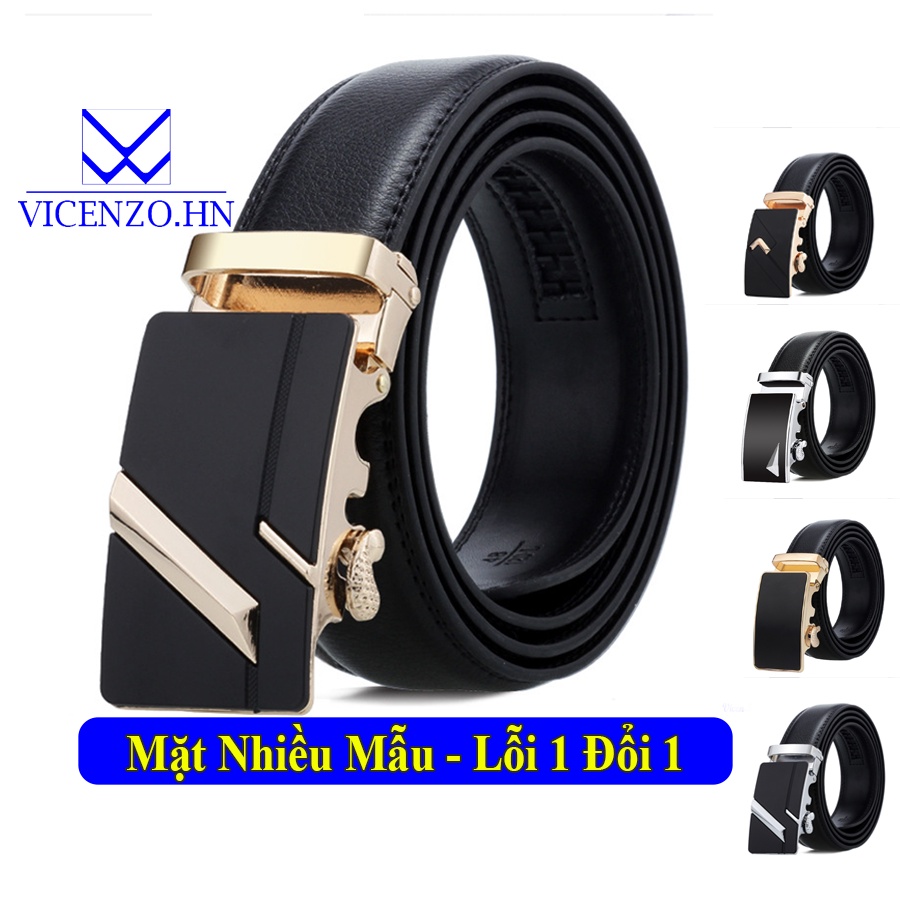 Thắt Lưng Nam VICENZO Cao Cấp Khóa Tự Động Dây Da Mềm nhiều mẫu mã Phong Cách Hiện Đại
