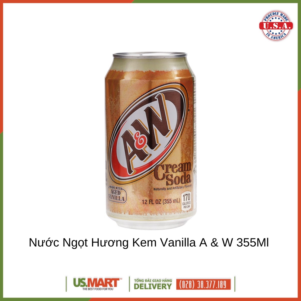 Nước Ngọt Hương Kem Vanilla A & W 355Ml - USMART
