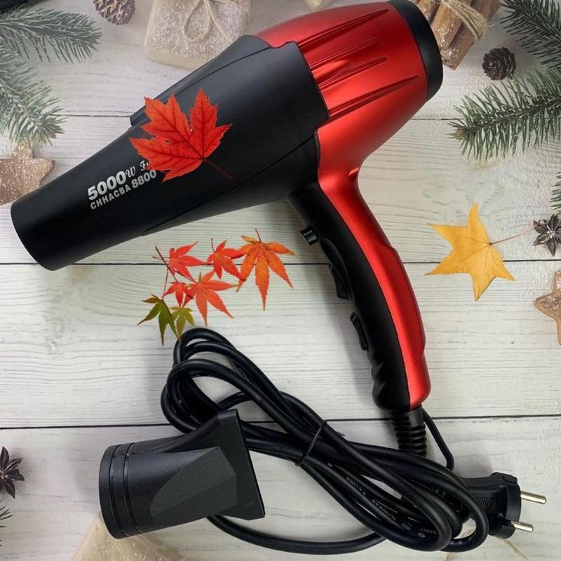 Máy sấy tóc công suất lớn 5000W, máy sấy tóc 2 chiều nóng lạnh có ánh sáng xanh dây dài 2m chuyên dùng cho salon