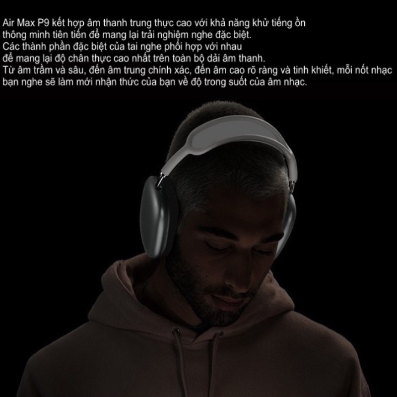 Tai Nghe Vòng Đầu Kết Nối Bluetooth 5.0 P9AirMax Nhiều Màu Sắc Dùng Để Chơi Game Trên Điện Thoại / Máy Tính