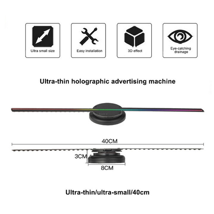 Quạt Quảng Cáo 3D Hologram WIFI APP Remote LEDTECH HD - Home and Garden