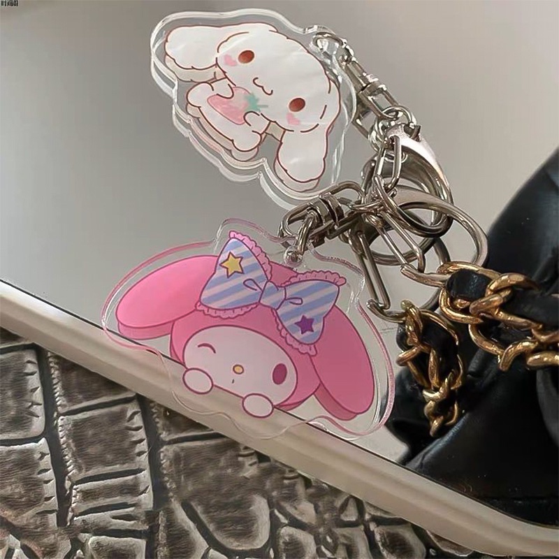 Móc Khóa khóa Hình Thỏ Sanrio Kuromi Cinnamoroll Dễ Thương