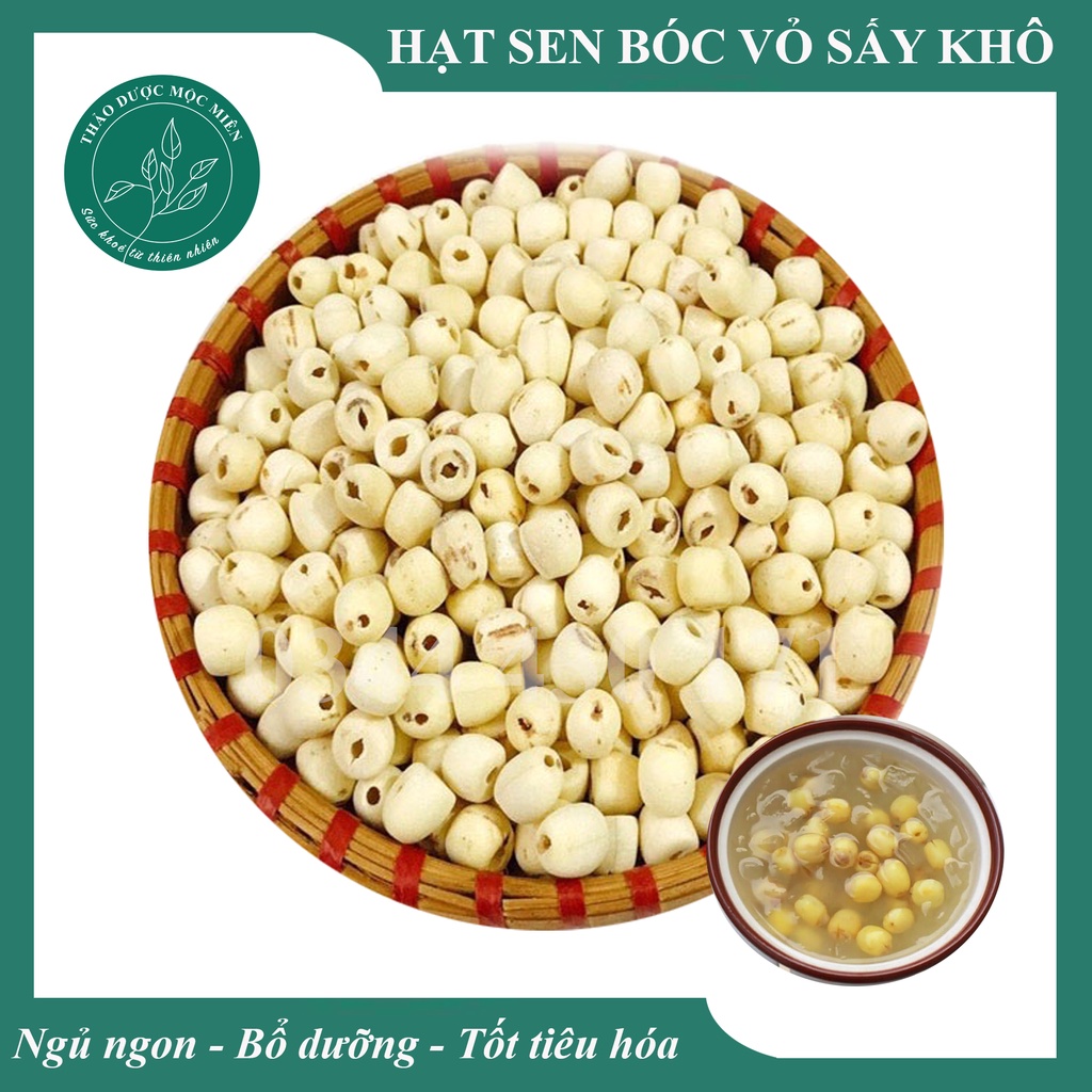 Hạt sen Sấy Khô Thơm Ngon Bùi Vị Ngọt Thanh 50-100-200gr - Giúp ngủ ngon, bổ dưỡng, tốt tiêu hóa