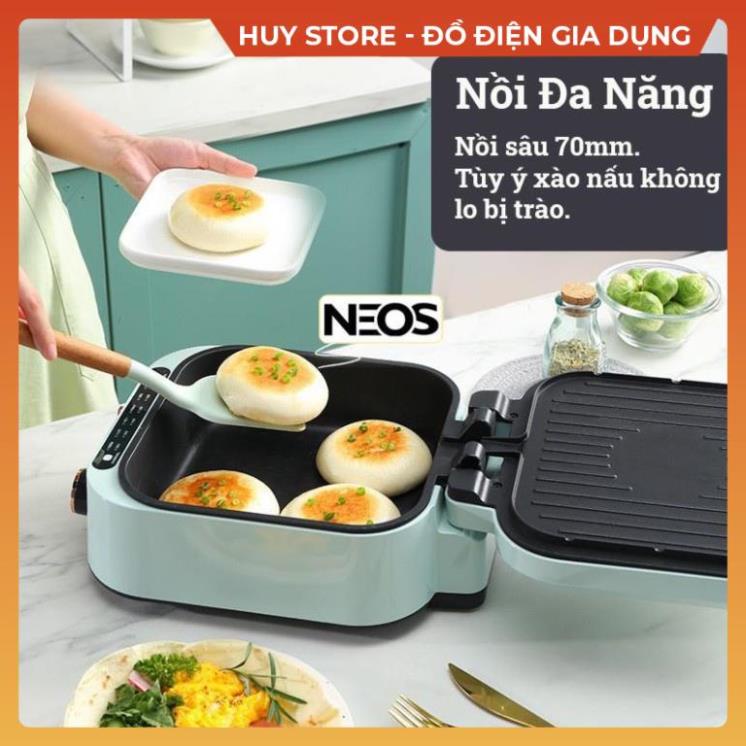 Nồi Chảo Điện Đa Năng 2 Khay Làm Lẩu Nướng Hiện Đại Siêu Bền , Bếp Điện Chiên Xào Nấu Hấp Tiện Dụng Huy Store