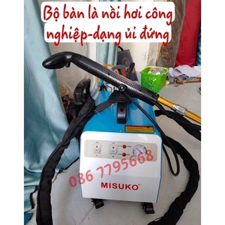 Bộ bàn là nồi hơi công nghiệp MK7 dạng đứng có bánh xe, chuyên ủi Rèm công trình lớn