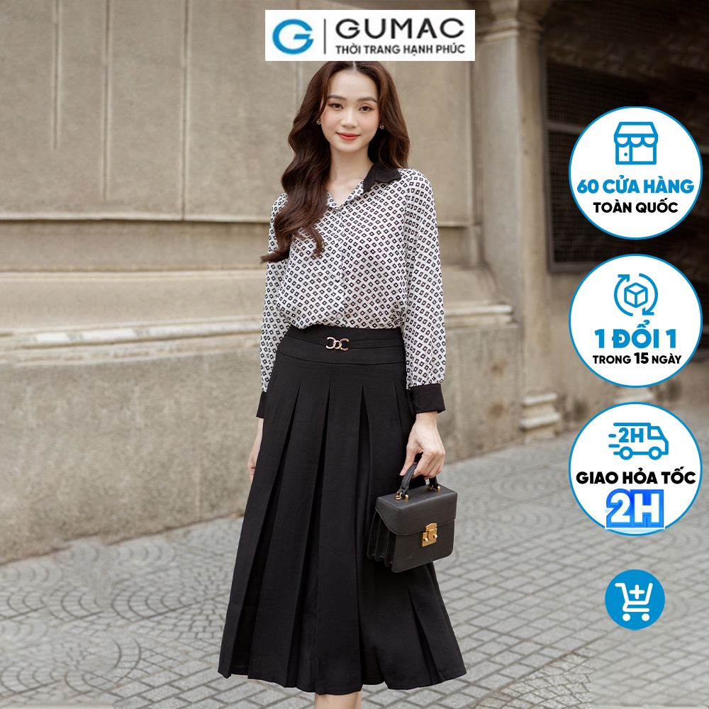 Áo sơ mi kiểu phối thời trang GUMAC AC09093