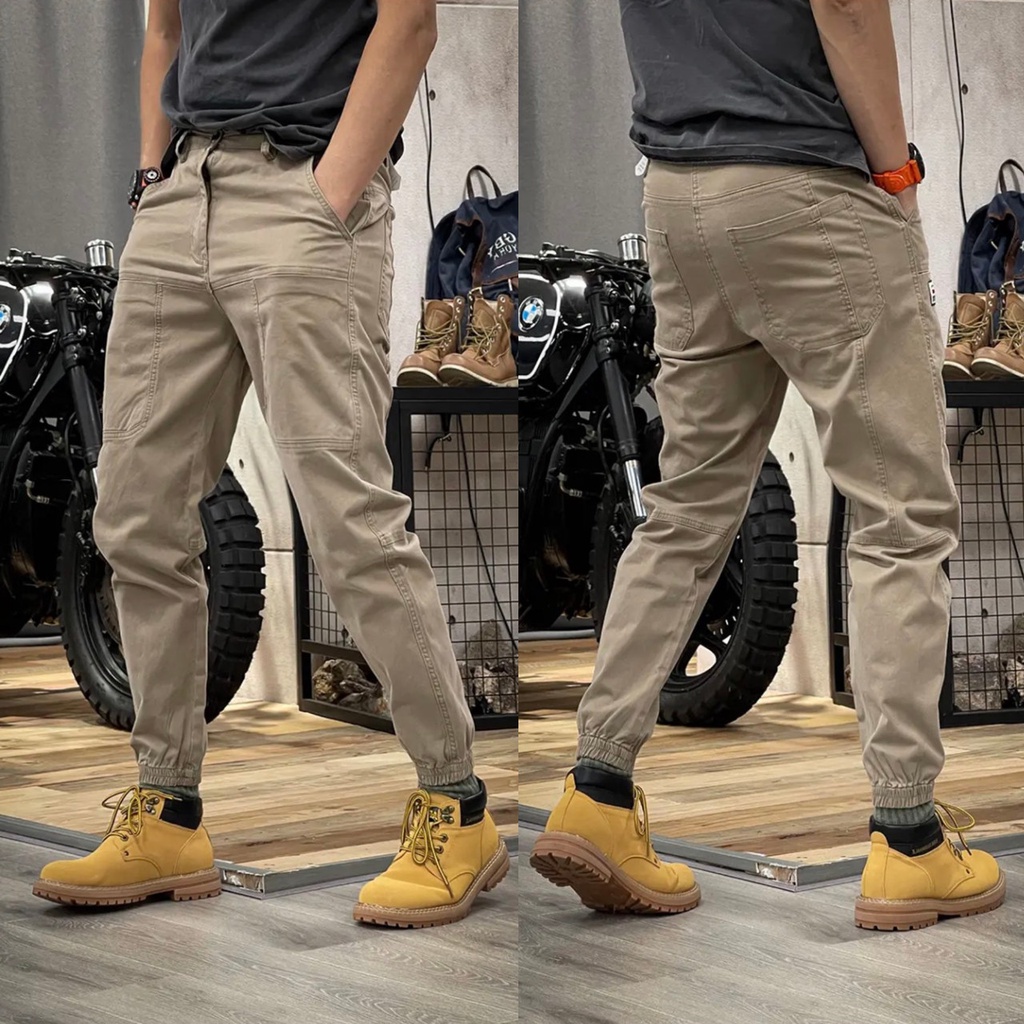 Quần Jogger nam 6 túi  vải kaki co dãn trẻ trung năng động