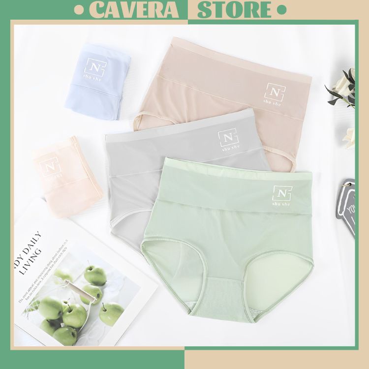 Quần lót nữ thun lạnh cạp cao eo thon nâng mông, Quần chíp nữ co dãn thông thoáng mềm mịn Cavera L047