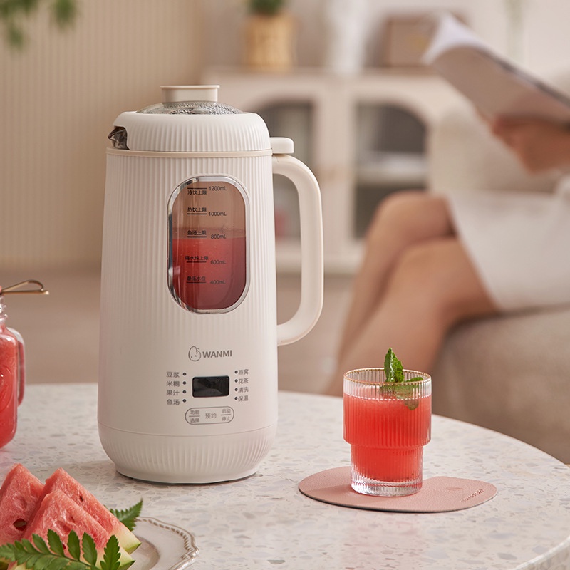 Máy làm sữa hạt đa năng Xiaomi YouPin Wanmi. Máy xay sinh tố dung tích 1200ml, 10 lưỡi dao