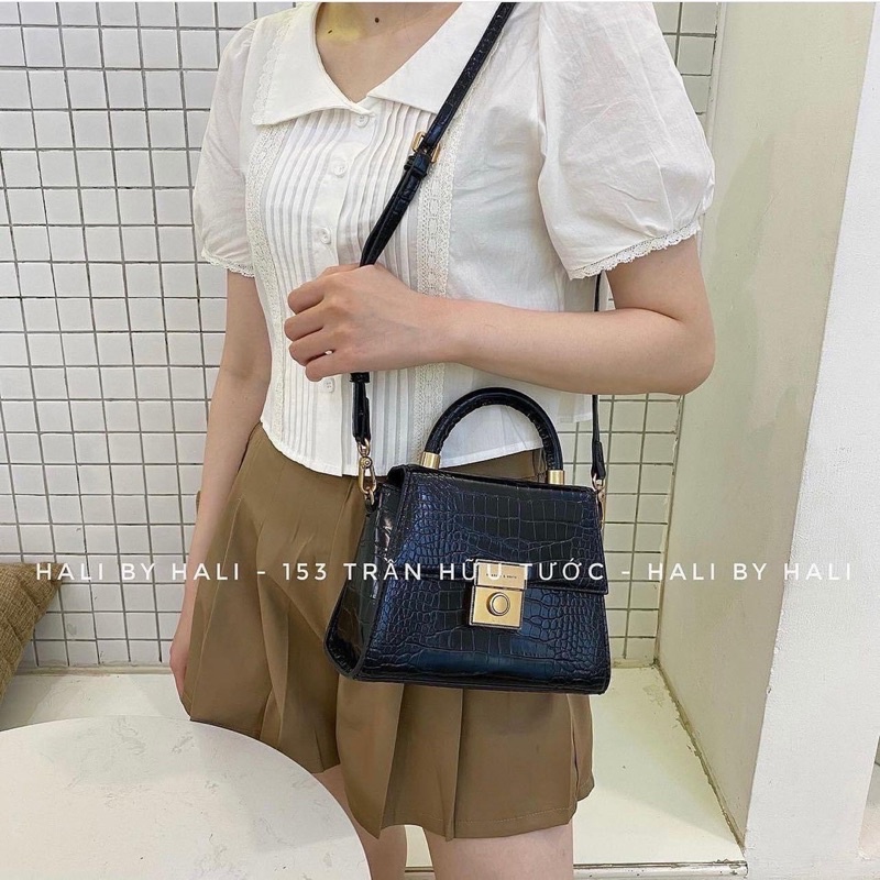 Túi cnk quai xách da sần