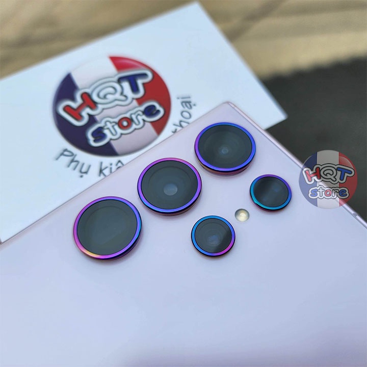 Ốp viền kính bảo vệ 5 Camera Hoda Sapphire cho S23 Ultra