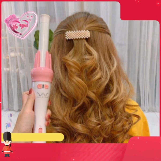 Máy uốn tóc VIVI- Máy Uốn Tóc Xoăn Tạo Kiểu Tự Động Cao Cấp, Lược Uốn Xoăn Tự Động Xoay 360 Độ