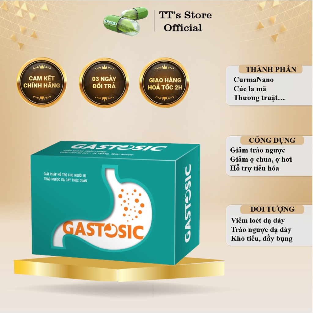 GASTOSIC [Hộp 30 viên, 20 viên] - Ngăn ngừa trào ngược dạ dày thực quản [Gatosic, cumargold]