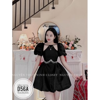 Đầm tafta đính đá D56A