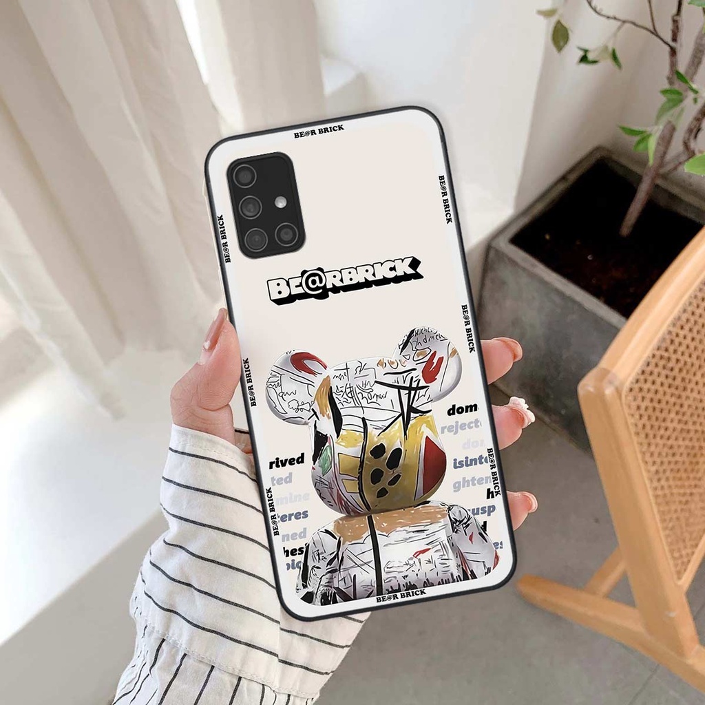 Ốp lưng Samsung A31 / A51 / A71 hình gấu bearbrick, smile thời trang, ốp lưng rẻ bền đẹp
