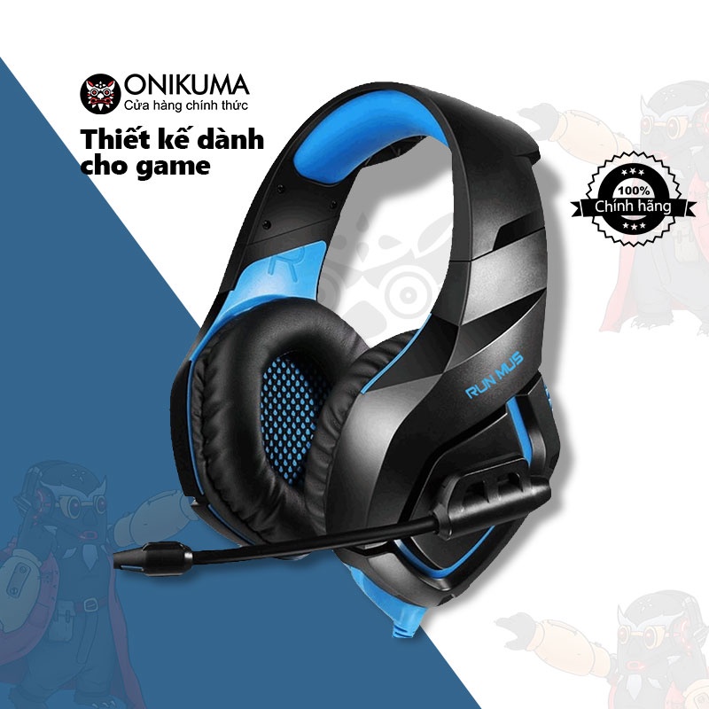 Tai nghe chụp tai chơi game ONIKUMA K1B với micrô, Gaming Headphone, Cho Máy tính xách tay PC Laptop
