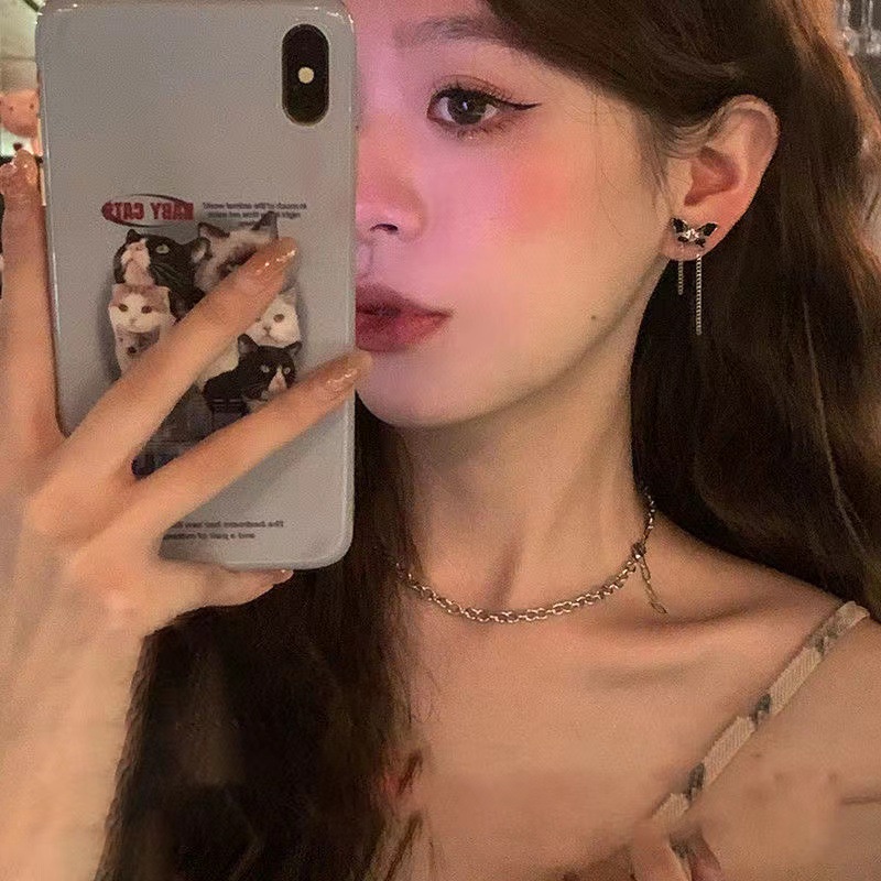 Khuyên Tai Hình Bướm Đính Đá Sang Trọng Phong Cách Retro 2023