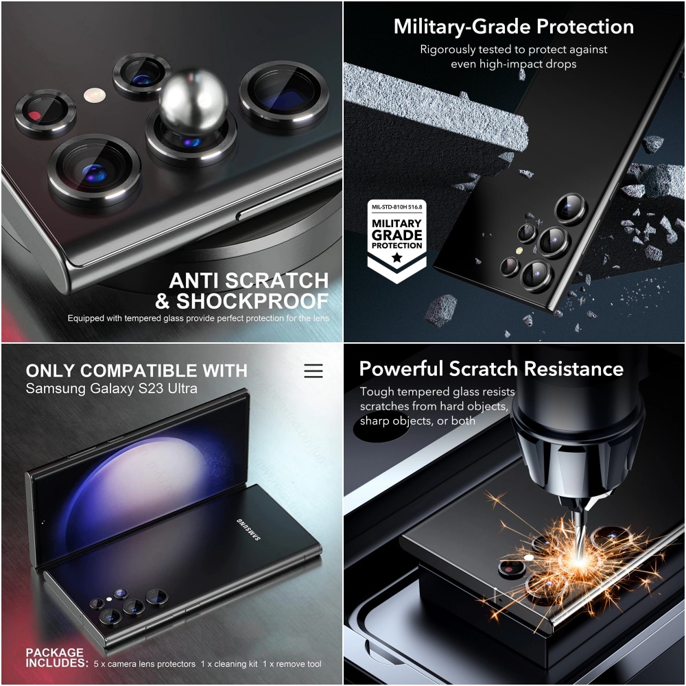 KÍNH CƯỜNG LỰC CAMERA SAMSUNG GALAXY S23 ULTRA 5G ANANK AR CHÍNH HÃNG