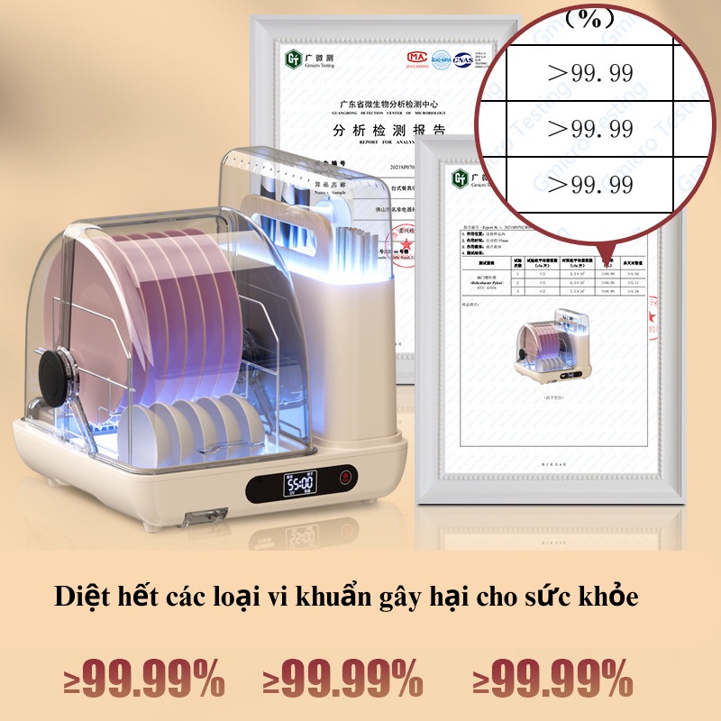 Máy sấy bát đũa, Máy khử khuẩn bát đũa tiệt trùng bình sữa cho bé bằng tia UV - Bảo hành 12 tháng