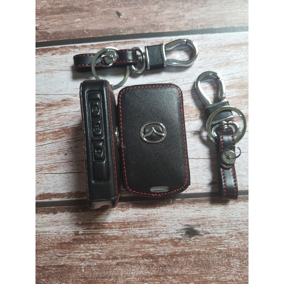 Bao da đen chìa khoá  xe ô tô Mazda 3 all new 2020 - 2022 by Ốp khóa VIP