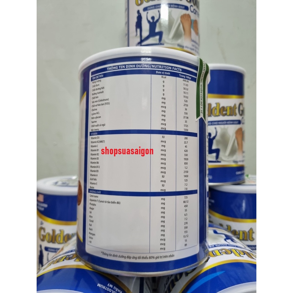 Goldent Gout Carer - Sữa non chuyên biệt cho người bệnh gout.