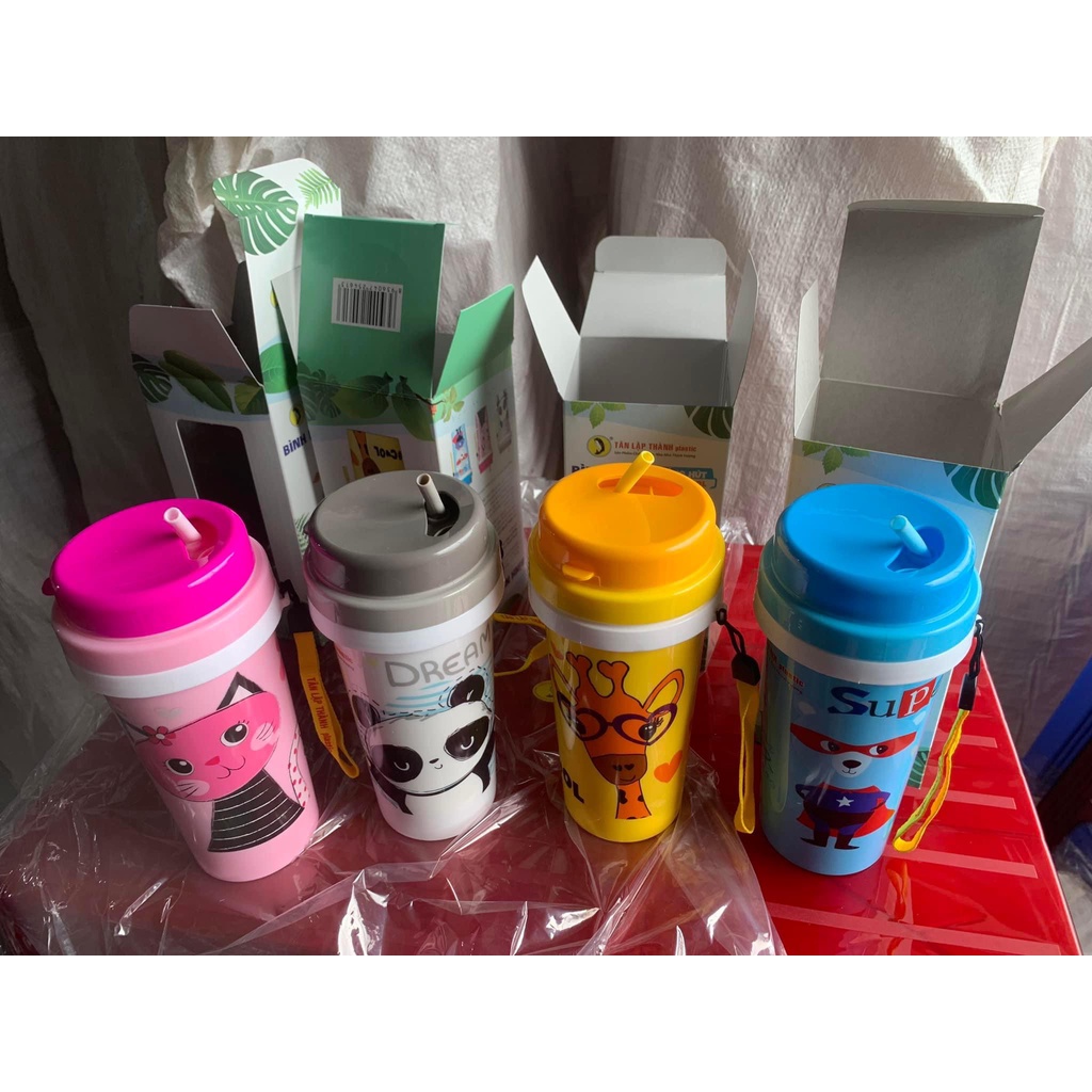Bình giữ nhiệt có ống hút Tân Lập Thành loại 500ml và loại 700ml