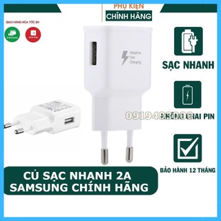 Củ sạc nhanh 2a zin samsung chính hãng quick charge 3.0 bảo hành 12 tháng pipi store