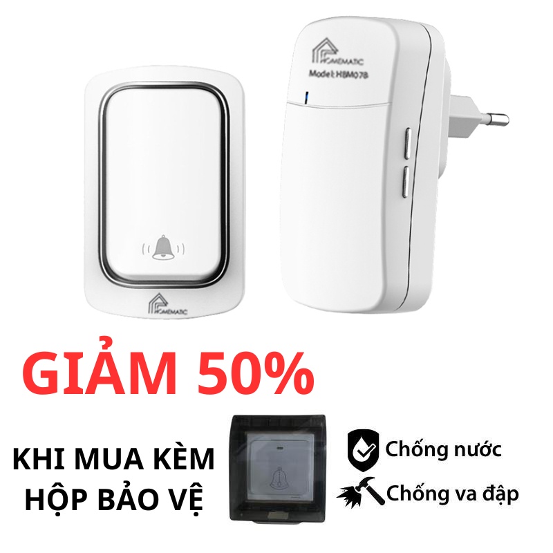 Chuông Cửa Không Dây Không Pin Thông Minh Chống Nước HBM078