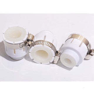 Đầu chuyển đa năng nhựa trắng, đầu nối từ phi 32, 27 về phi 21 lắp đầu vòi tăng áp cho vòi rửa