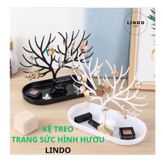 Kệ treo trang sức hình hươu lindo - kệ treo khuyên tai, bông tai, dây chuyền, nhẫn, phụ kiện, nhỏ, gọn, tiện dụng
