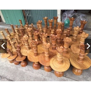 Chân đèn gỗ gõ 50cm