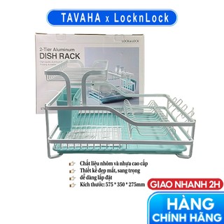 Kệ bát đĩa 2 tầng Lock&Lock bằng nhôm 2-Tier Aluminum Dish Rack LDR204