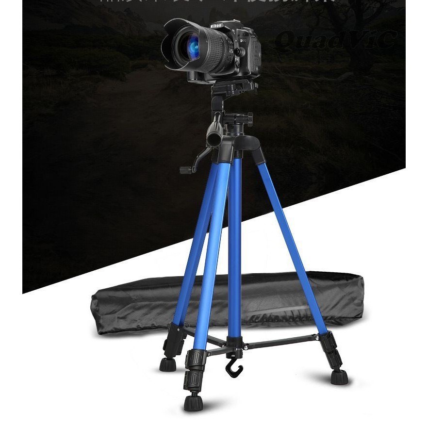 Gậy Tripod 3 chân cho điện thoại và máy ảnh 3366 dài 1m50  Thân Nhôm cao cấp