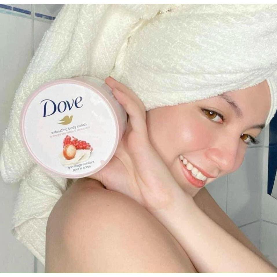 Tẩy Tế Bào Chết Toàn Thân DOVE Exfoliating Body Polish, Tẩy Da Chết Dưỡng Ẩm Chăm Sóc Da Body Bản Dove Đức Saikou