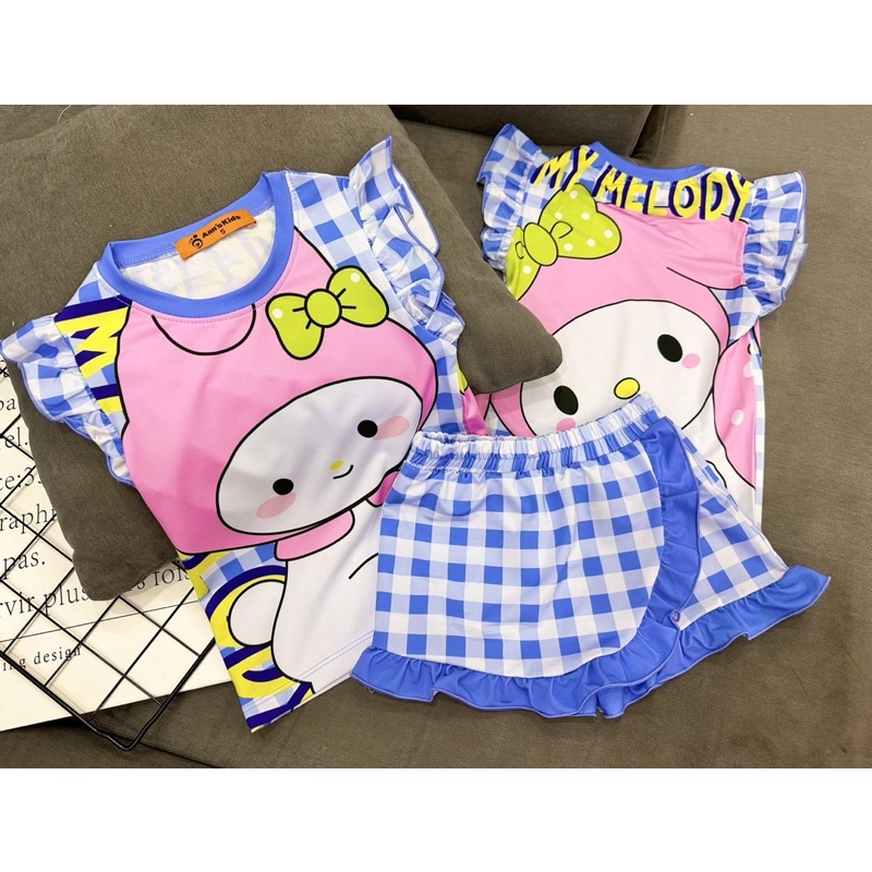 18-33kg | 023.Bộ sọt bé gái GIẢ VÁY tay cánh tiên, thun lạnh loại 1