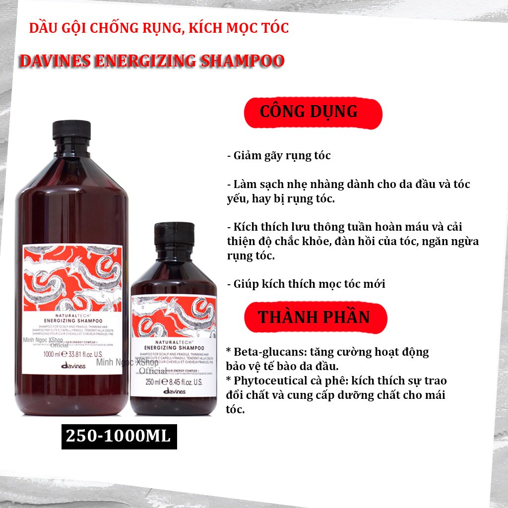 Dầu gội Davines Naturaltech Purifying - Energizing - Renewing - Nourishing 250ML - 1000ML