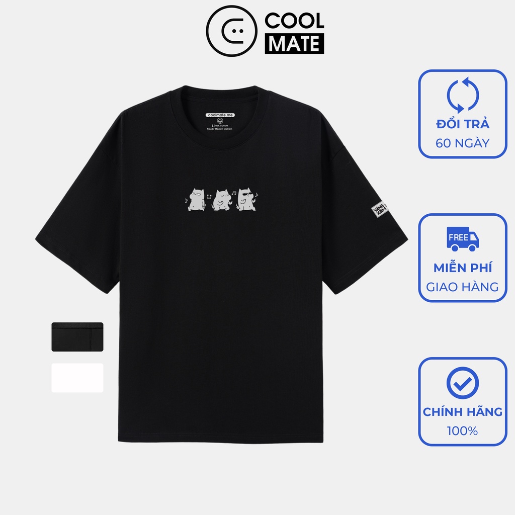 Vàng Xám - Áo Thun Oversize Xám comic - Thương hiệu Coolmate